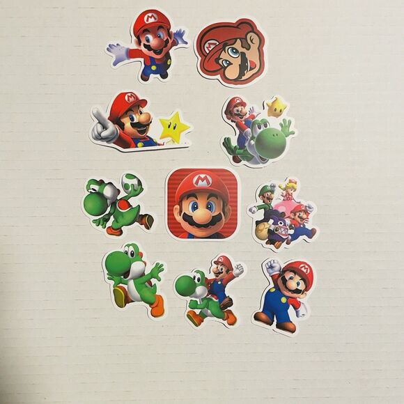 50 Pcs Super Mario Bros Brothers Sticker Decals Great Giveaways For Live Shows - Picture 1 of 5